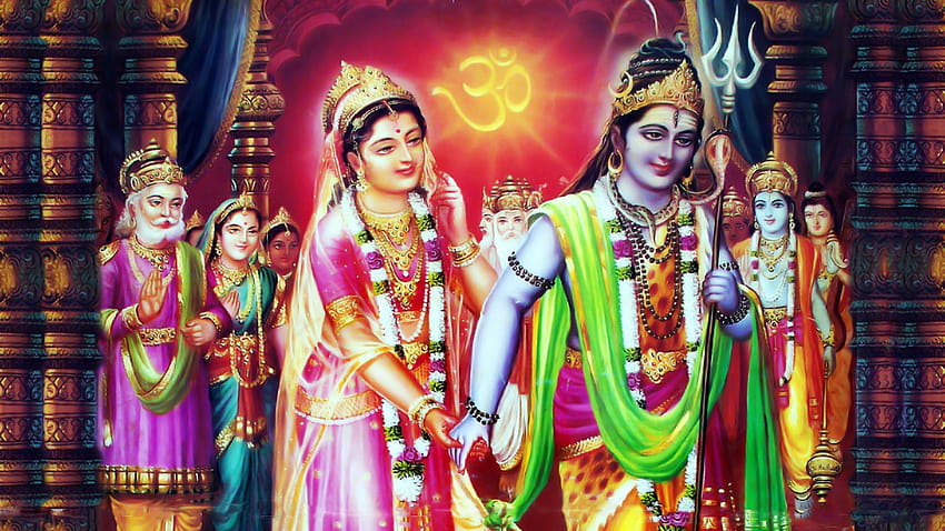 desktop wallpaper of shiv parvati marriage mahadev parvati