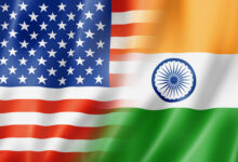 India USA Flags